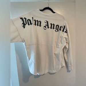 White authentic palm angels long sleeve t